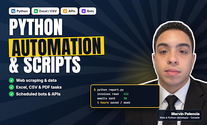 build python automation scripts, web scraping and API integrations
