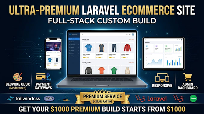 build full stack laravel website