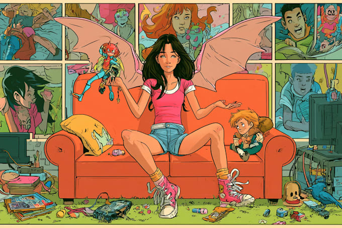 create comic book art in dc inspired style