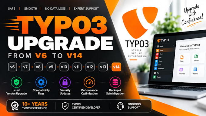 professionally upgrade and migrate your typo3 website