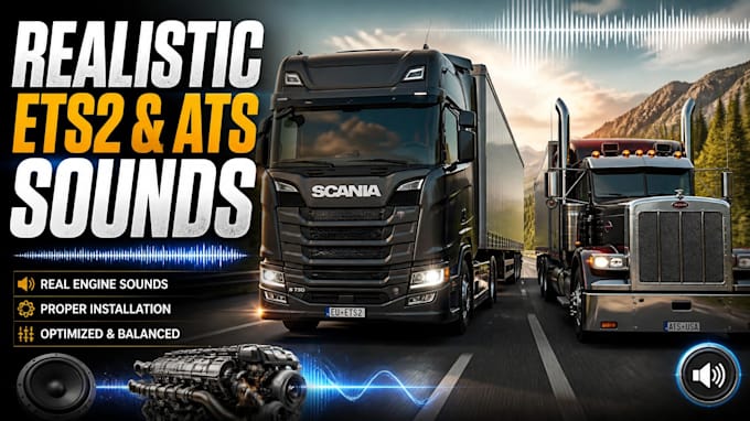 install realistic sound mods for ets2 and ats trucks