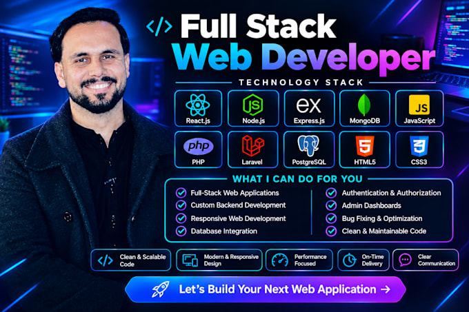 build a full stack web application using mern stack or laravel