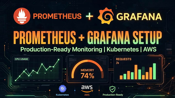 setup prometheus grafana monitoring for an application