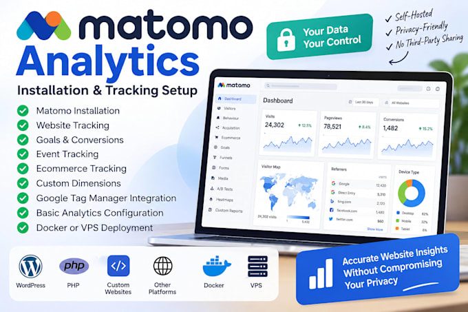 setup and configure matomo analytics on your server