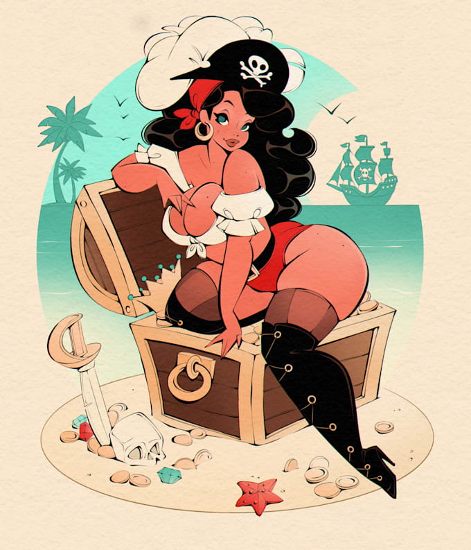 draw oc, fan art, real person sfw nsfw pinup art