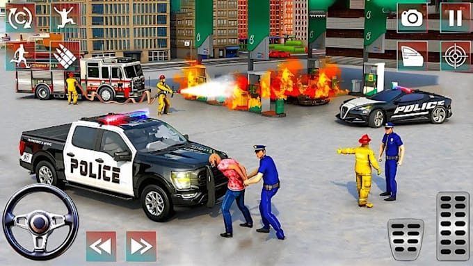 develop a mobile police chase car game with missions and upgrades using unity