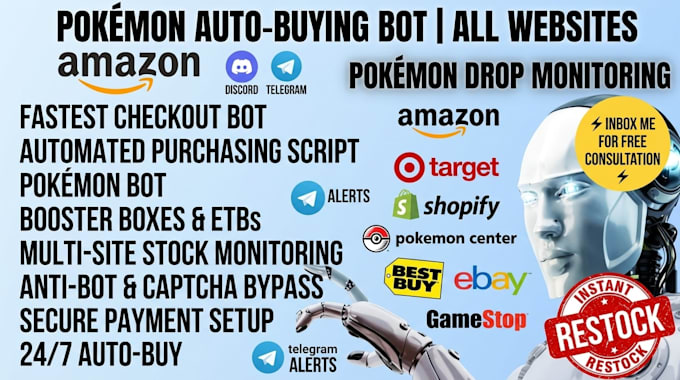 build custom auto checkout bot, auto purchase bot, auto buying bot