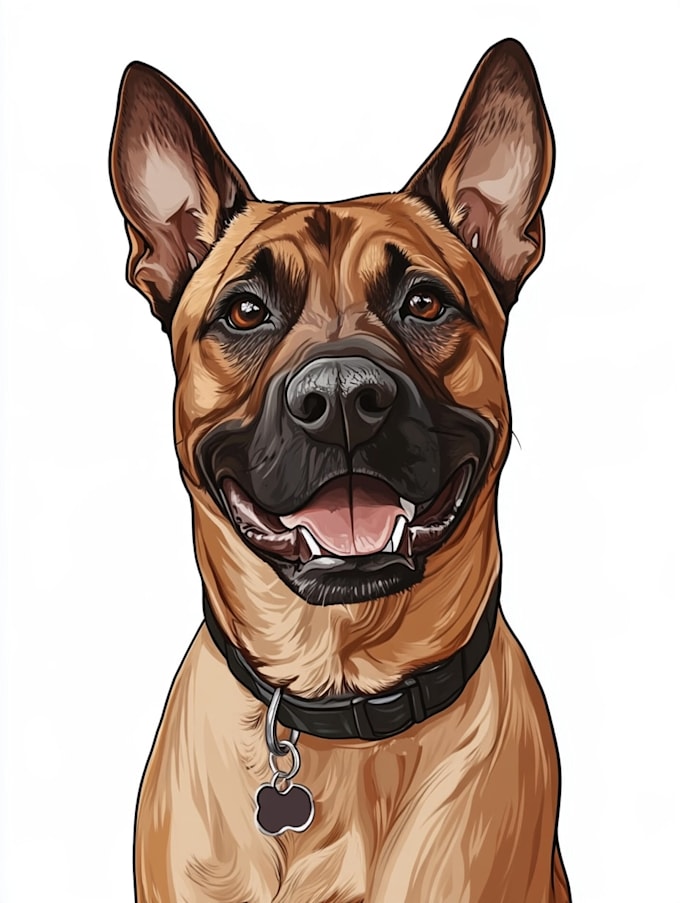 draw disney pet portrait illustration