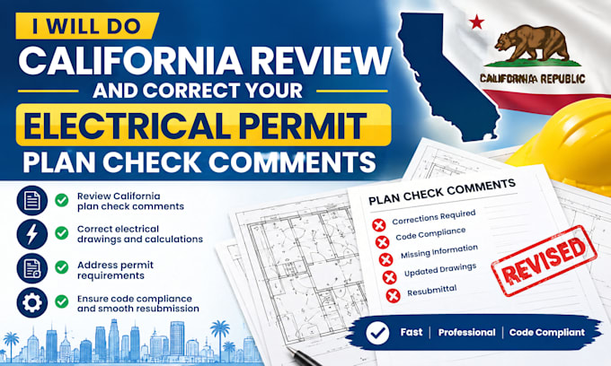 do california review and correct your electrical permit plan check comments