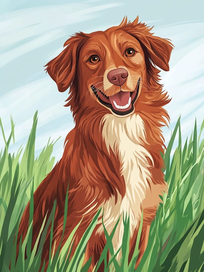 draw disney pet portrait illustration