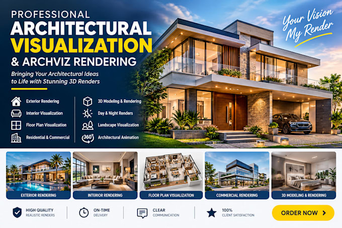 provide services as an architectural visualization artist archviz rendering