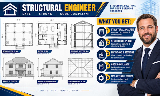 draw structural engineering plans roof framing foundation permit drawings