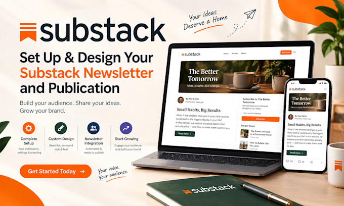 setup and design your substack newsletter and publication