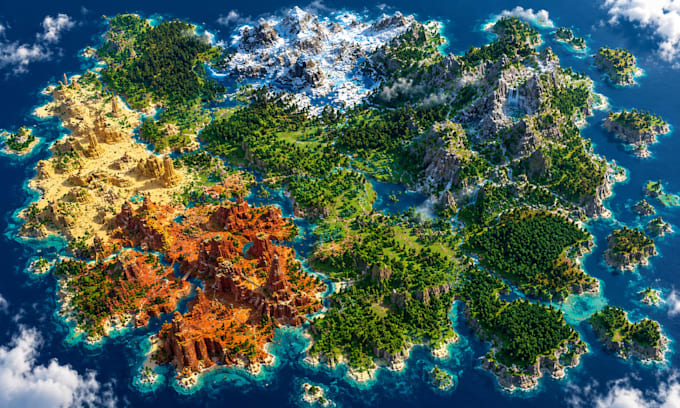 create a custom minecraft map, world, terrain, or server map