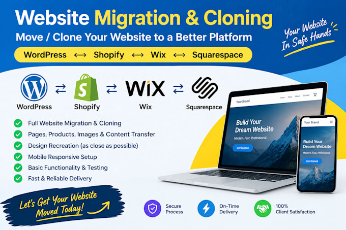 migrate clone wordpress squarespace wix to shopify migrate shopify to wordpress