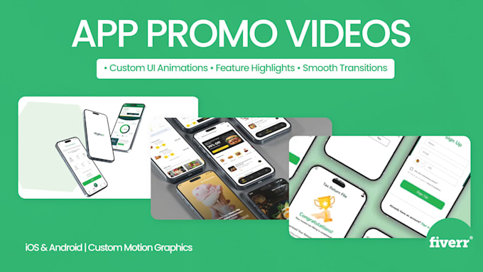 create a mobile app promo video, app store preview and saas demo video
