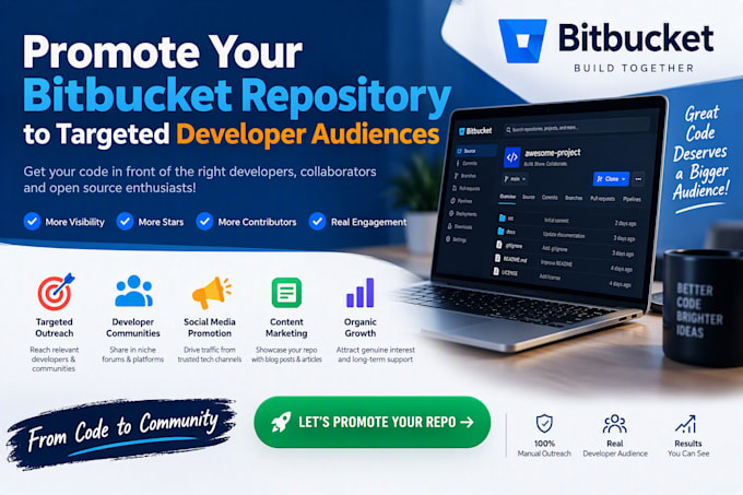 promote your bitbucket repository to targeted developer audiences
