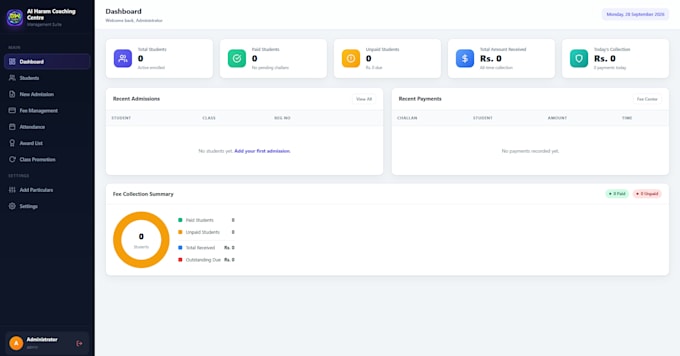 develop a custom school management system and erp software