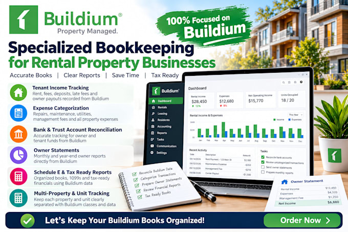 do rental property bookkeeping using buildium