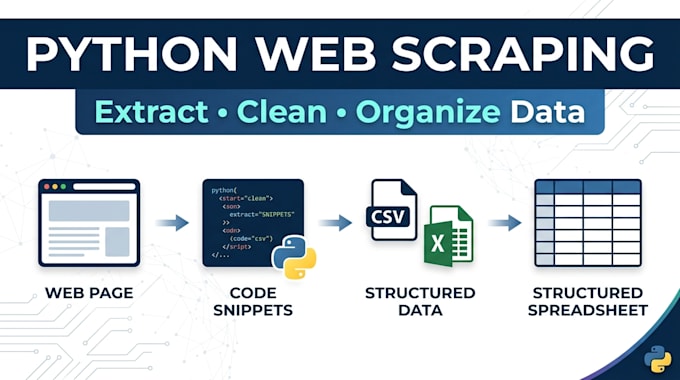 scrape websites and extract data using python