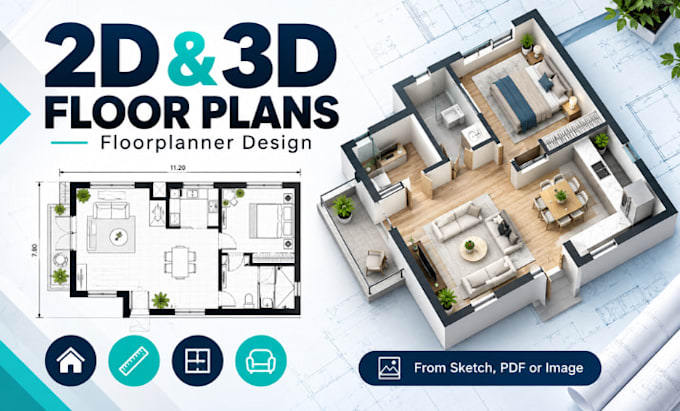create 2d and 3d floor plans using floorplanner from sketch, pdf or image