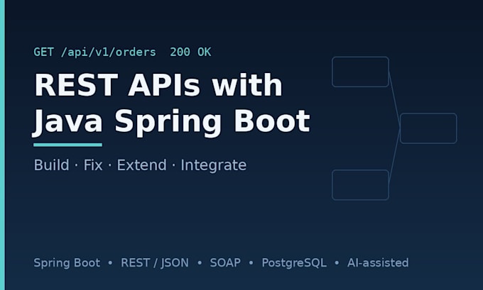 build or fix your rest API with java spring boot