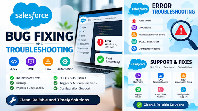 fix salesforce apex lwc flow and automation errors
