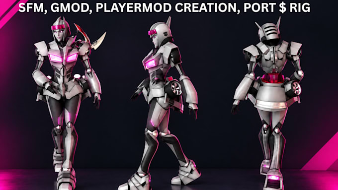 create, rig and port sfm model, gmod playermodel, l4d2, tf2, mmd