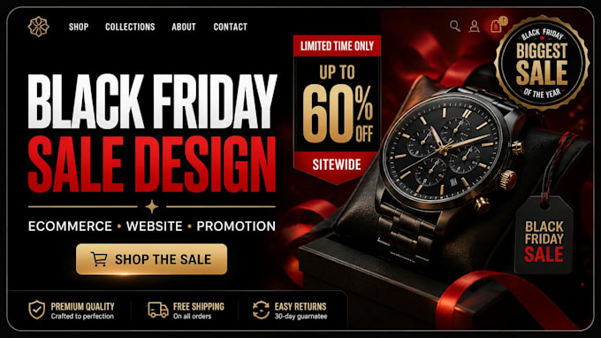 create black friday sales design ecommerce website banner social ad animation