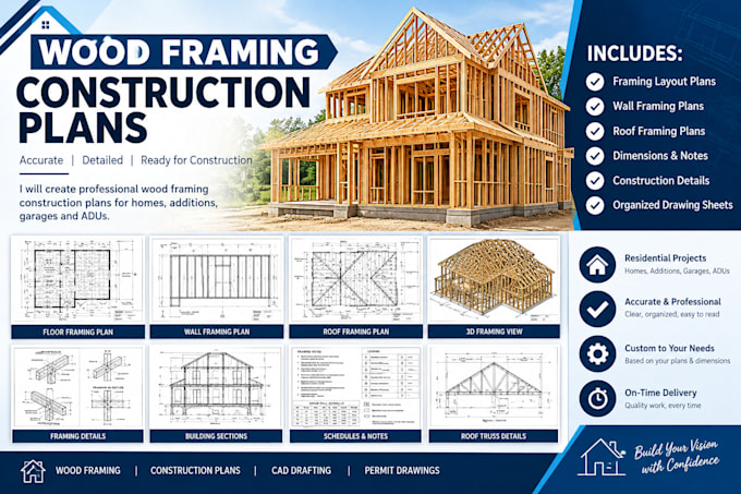 create wood framing construction plans for homes