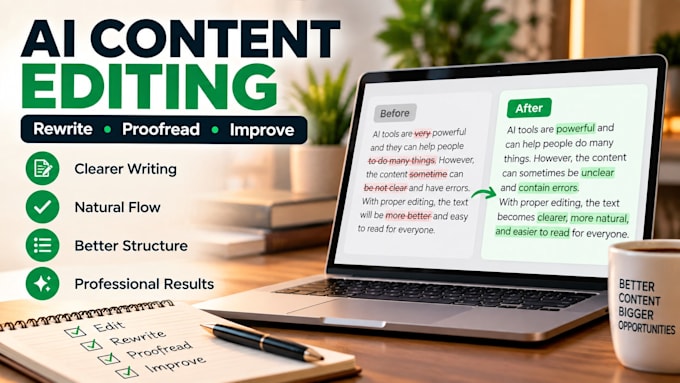 rewrite and format ai assisted content professionally