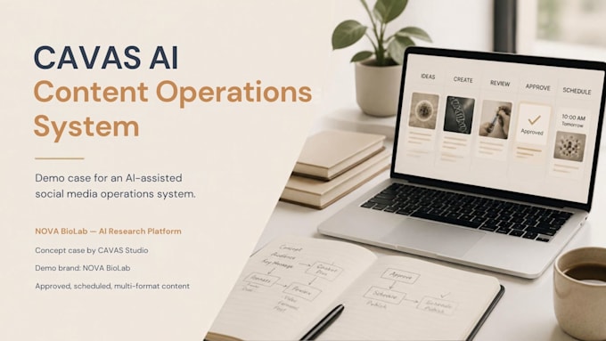 design an ai content operations system for social media