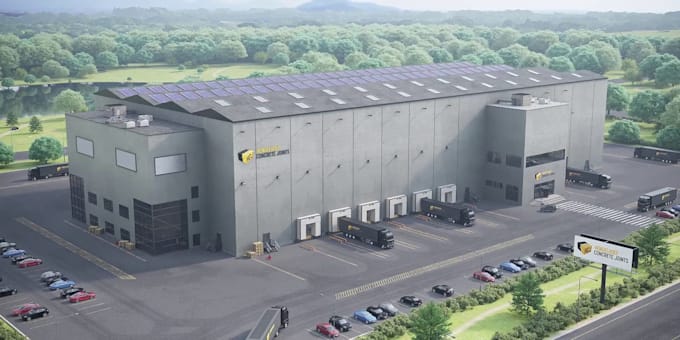 create 3d warehouse animation, 3d factory process, logistics video