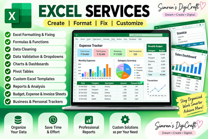 create, format, and fix excel spreadsheets