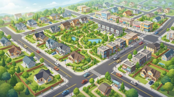 create vector maps for real estate and business