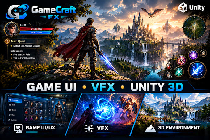 design unity and mobile game for mobile phone and PC