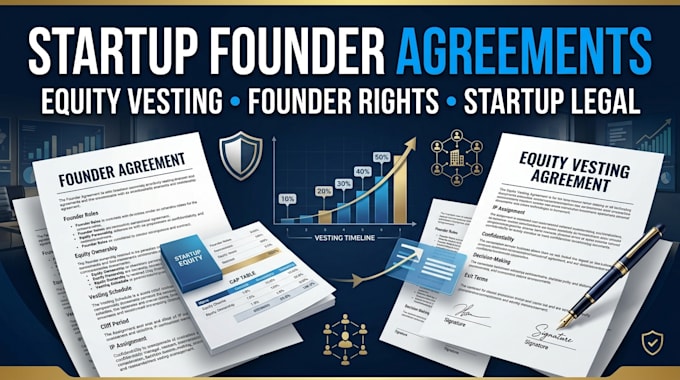 draft startup founder agreements and equity vesting documents