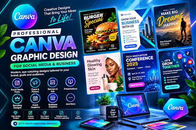 design professional canva graphics