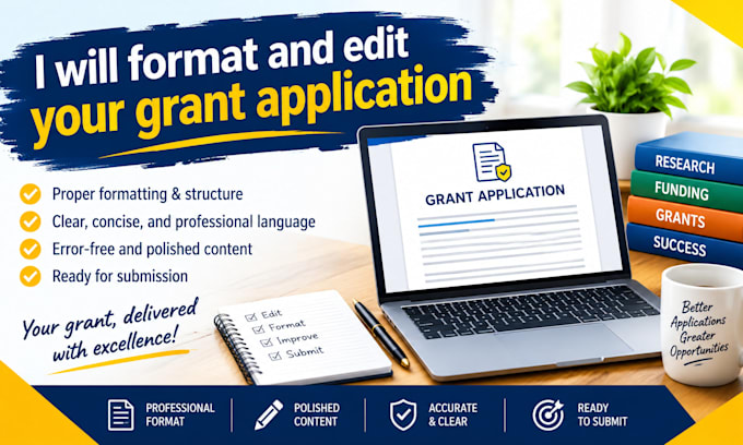 format and edit your grant application