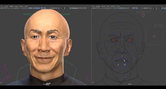 blend 3d,avatar eye gaze,rig for web,livelink face,threejs,tts audio,lipsync,glb