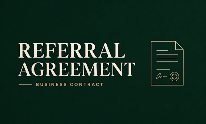 draft a professional referral agreement for your business