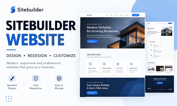 design, redesign and customize your sitebuilder website