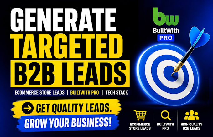 generate targeted b2b leads ecommerce store leads builtwith pro tech stack