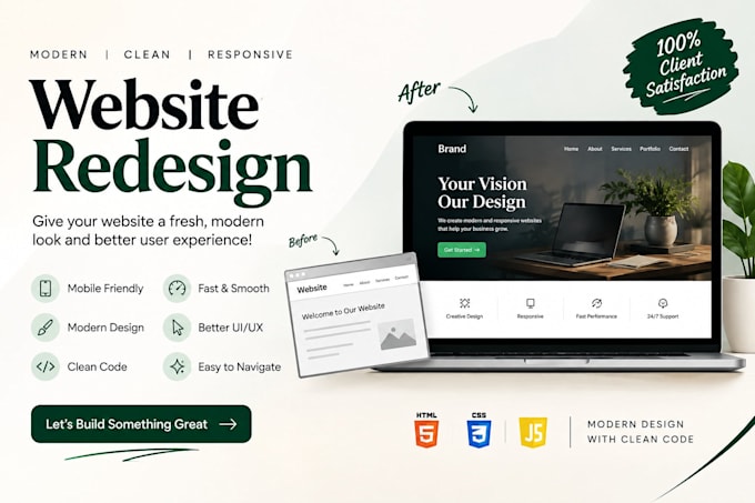 redesign your web page  and improve your website design