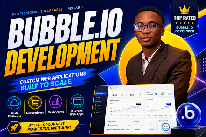 do bubble io website development, build bubble mvp saas as bubble io developer