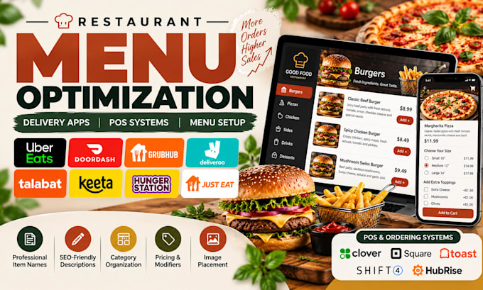 optimize your restaurant menu for delivery apps ubereats doordash and pos system