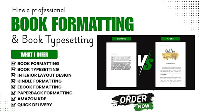 do professional paperback formatting and KDP book layout design
