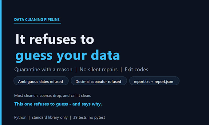 build a data cleaning and validation pipeline in python