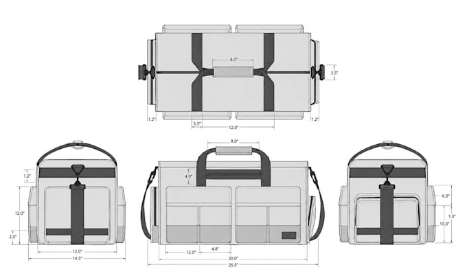 create travel bag tech pack, weekender, garment bag, organizer, factory