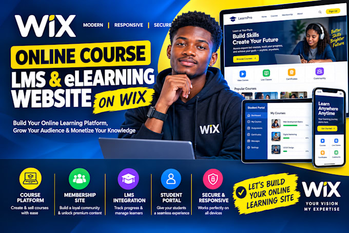 online course,lms,elearning course platform,membership,student portal wixwebsite